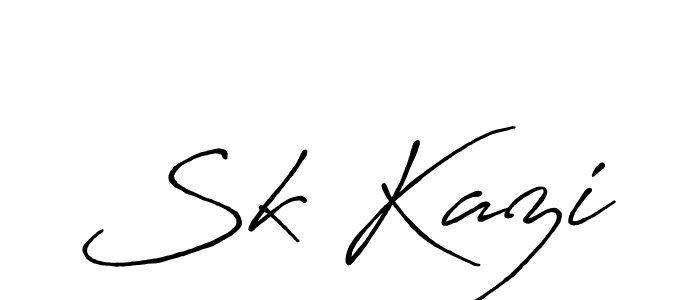 Design your own signature with our free online signature maker. With this signature software, you can create a handwritten (Antro_Vectra_Bolder) signature for name Sk Kazi. Sk Kazi signature style 7 images and pictures png