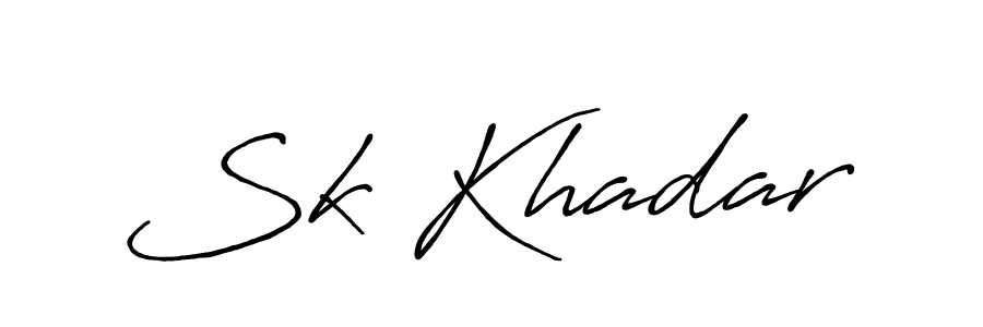Create a beautiful signature design for name Sk Khadar. With this signature (Antro_Vectra_Bolder) fonts, you can make a handwritten signature for free. Sk Khadar signature style 7 images and pictures png