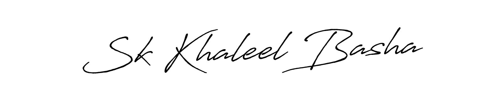 How to Draw Sk Khaleel Basha signature style? Antro_Vectra_Bolder is a latest design signature styles for name Sk Khaleel Basha. Sk Khaleel Basha signature style 7 images and pictures png