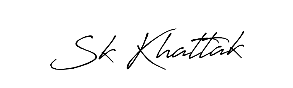 Create a beautiful signature design for name Sk Khattak. With this signature (Antro_Vectra_Bolder) fonts, you can make a handwritten signature for free. Sk Khattak signature style 7 images and pictures png