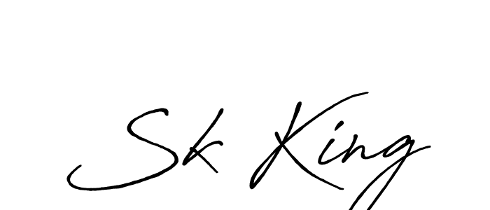 How to make Sk King name signature. Use Antro_Vectra_Bolder style for creating short signs online. This is the latest handwritten sign. Sk King signature style 7 images and pictures png