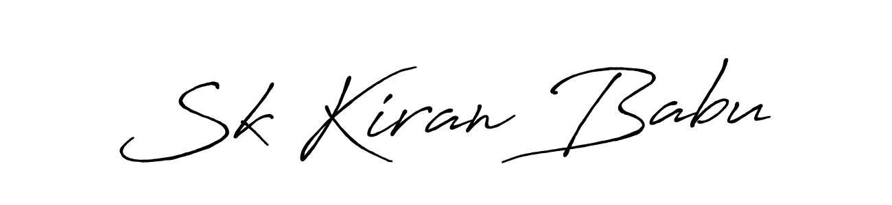 Make a beautiful signature design for name Sk Kiran Babu. With this signature (Antro_Vectra_Bolder) style, you can create a handwritten signature for free. Sk Kiran Babu signature style 7 images and pictures png