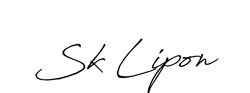 How to make Sk Lipon signature? Antro_Vectra_Bolder is a professional autograph style. Create handwritten signature for Sk Lipon name. Sk Lipon signature style 7 images and pictures png