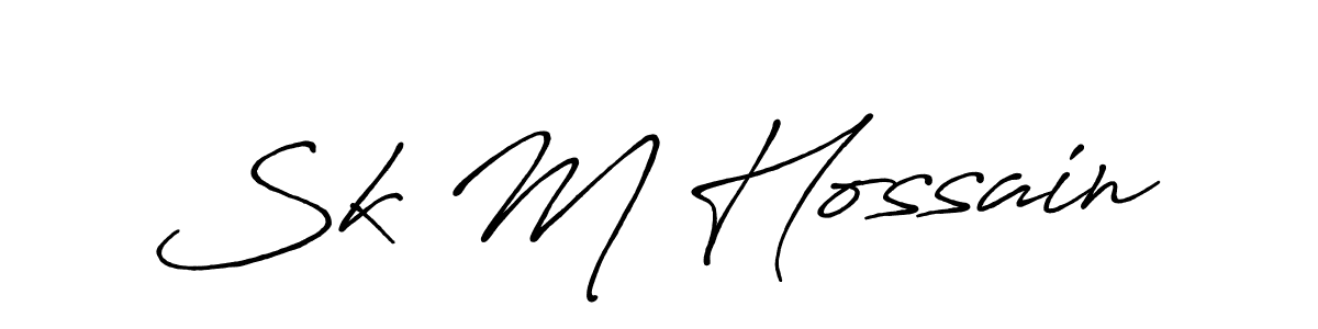 This is the best signature style for the Sk M Hossain name. Also you like these signature font (Antro_Vectra_Bolder). Mix name signature. Sk M Hossain signature style 7 images and pictures png