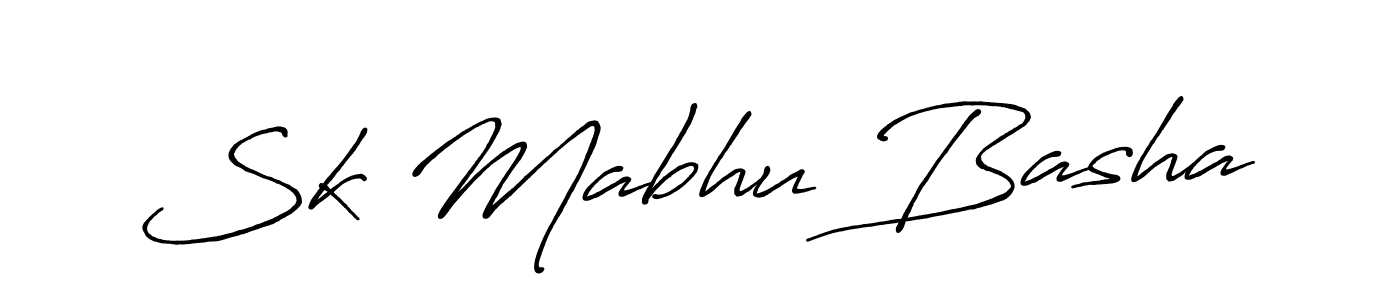 Make a beautiful signature design for name Sk Mabhu Basha. With this signature (Antro_Vectra_Bolder) style, you can create a handwritten signature for free. Sk Mabhu Basha signature style 7 images and pictures png