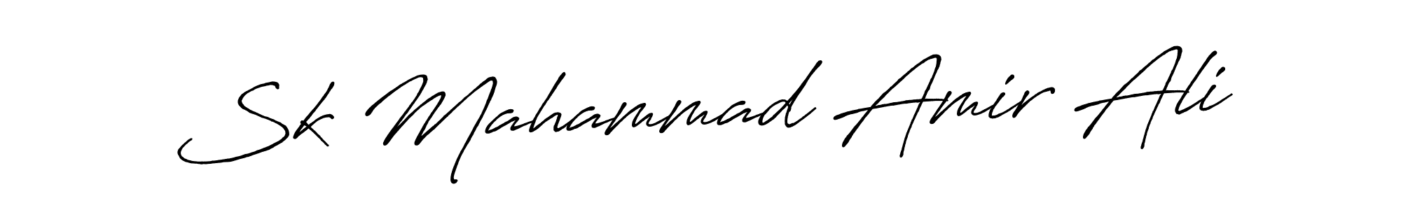 Antro_Vectra_Bolder is a professional signature style that is perfect for those who want to add a touch of class to their signature. It is also a great choice for those who want to make their signature more unique. Get Sk Mahammad Amir Ali name to fancy signature for free. Sk Mahammad Amir Ali signature style 7 images and pictures png