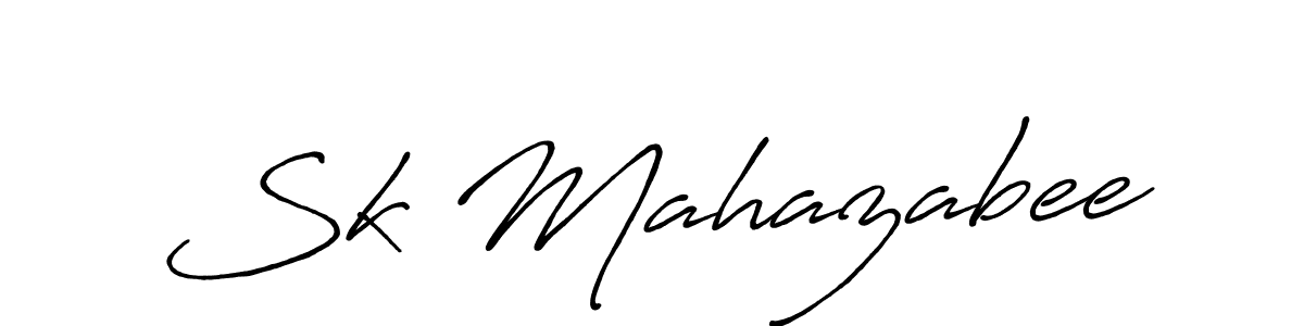 Also we have Sk Mahazabee name is the best signature style. Create professional handwritten signature collection using Antro_Vectra_Bolder autograph style. Sk Mahazabee signature style 7 images and pictures png