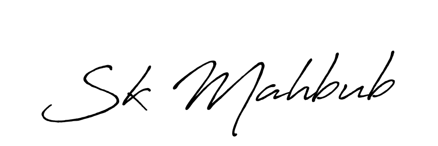 Make a beautiful signature design for name Sk Mahbub. With this signature (Antro_Vectra_Bolder) style, you can create a handwritten signature for free. Sk Mahbub signature style 7 images and pictures png