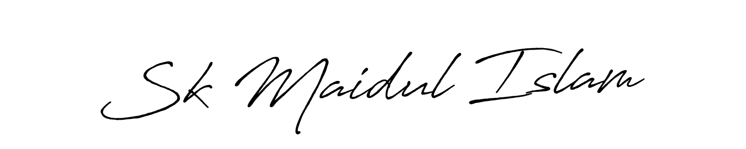 Make a beautiful signature design for name Sk Maidul Islam. With this signature (Antro_Vectra_Bolder) style, you can create a handwritten signature for free. Sk Maidul Islam signature style 7 images and pictures png