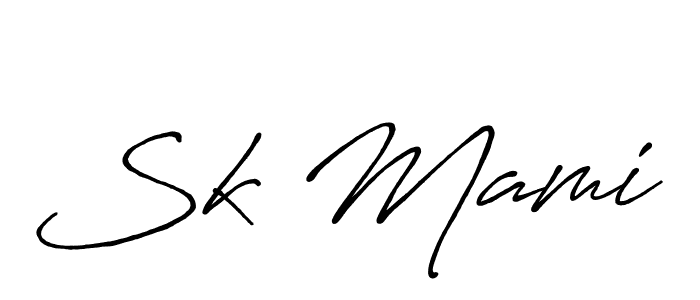 Sk Mami stylish signature style. Best Handwritten Sign (Antro_Vectra_Bolder) for my name. Handwritten Signature Collection Ideas for my name Sk Mami. Sk Mami signature style 7 images and pictures png