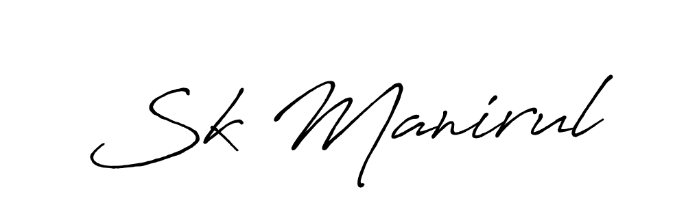 You should practise on your own different ways (Antro_Vectra_Bolder) to write your name (Sk Manirul) in signature. don't let someone else do it for you. Sk Manirul signature style 7 images and pictures png