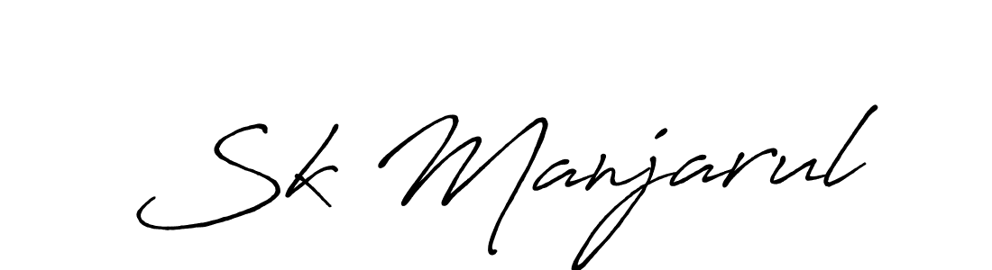 Design your own signature with our free online signature maker. With this signature software, you can create a handwritten (Antro_Vectra_Bolder) signature for name Sk Manjarul. Sk Manjarul signature style 7 images and pictures png