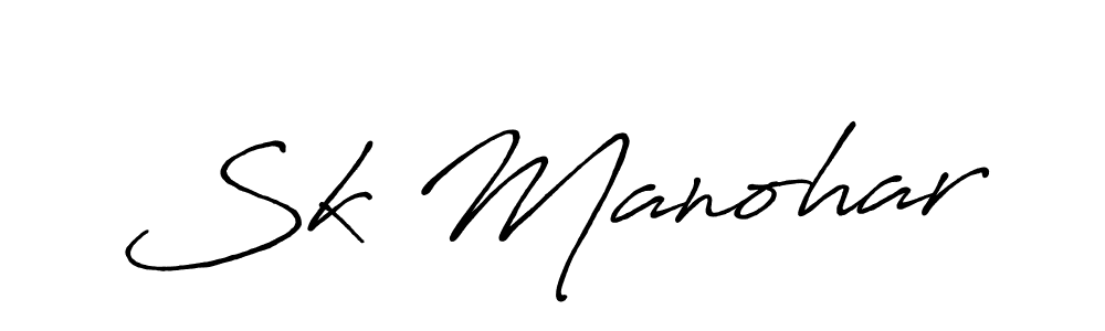 if you are searching for the best signature style for your name Sk Manohar. so please give up your signature search. here we have designed multiple signature styles  using Antro_Vectra_Bolder. Sk Manohar signature style 7 images and pictures png