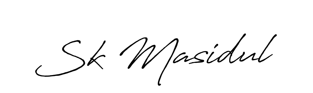 Design your own signature with our free online signature maker. With this signature software, you can create a handwritten (Antro_Vectra_Bolder) signature for name Sk Masidul. Sk Masidul signature style 7 images and pictures png