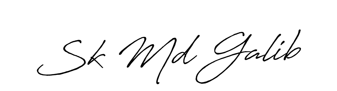Also You can easily find your signature by using the search form. We will create Sk Md Galib name handwritten signature images for you free of cost using Antro_Vectra_Bolder sign style. Sk Md Galib signature style 7 images and pictures png