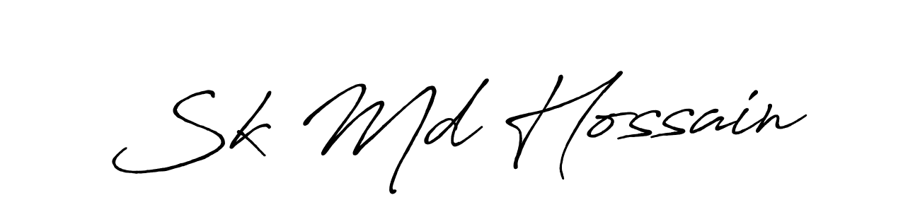 Also we have Sk Md Hossain name is the best signature style. Create professional handwritten signature collection using Antro_Vectra_Bolder autograph style. Sk Md Hossain signature style 7 images and pictures png