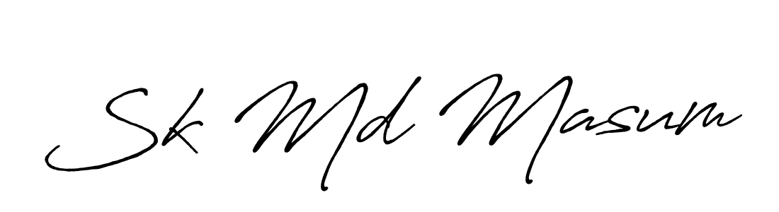 Use a signature maker to create a handwritten signature online. With this signature software, you can design (Antro_Vectra_Bolder) your own signature for name Sk Md Masum. Sk Md Masum signature style 7 images and pictures png