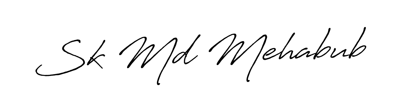 Use a signature maker to create a handwritten signature online. With this signature software, you can design (Antro_Vectra_Bolder) your own signature for name Sk Md Mehabub. Sk Md Mehabub signature style 7 images and pictures png