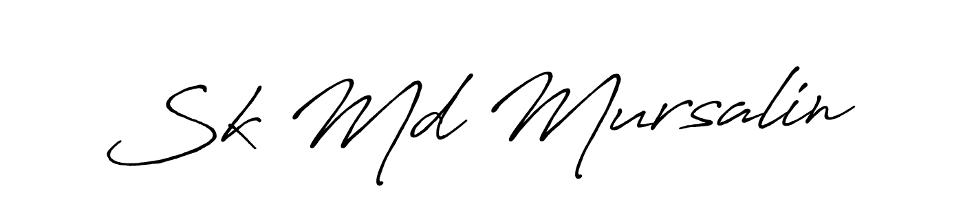 How to make Sk Md Mursalin signature? Antro_Vectra_Bolder is a professional autograph style. Create handwritten signature for Sk Md Mursalin name. Sk Md Mursalin signature style 7 images and pictures png