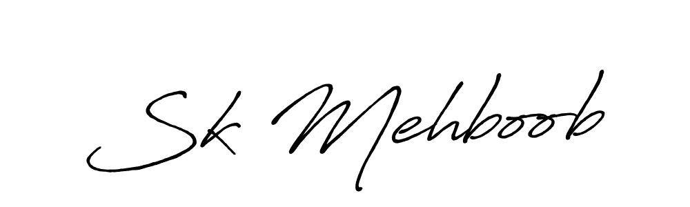 Design your own signature with our free online signature maker. With this signature software, you can create a handwritten (Antro_Vectra_Bolder) signature for name Sk Mehboob. Sk Mehboob signature style 7 images and pictures png