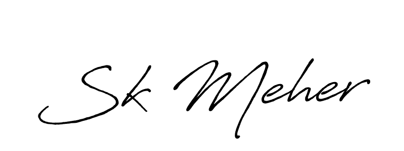 Also You can easily find your signature by using the search form. We will create Sk Meher name handwritten signature images for you free of cost using Antro_Vectra_Bolder sign style. Sk Meher signature style 7 images and pictures png