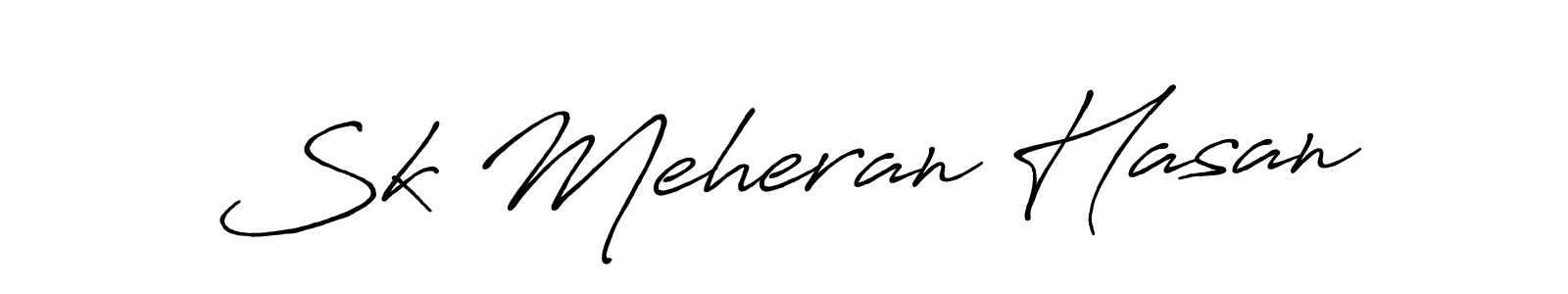 How to make Sk Meheran Hasan signature? Antro_Vectra_Bolder is a professional autograph style. Create handwritten signature for Sk Meheran Hasan name. Sk Meheran Hasan signature style 7 images and pictures png