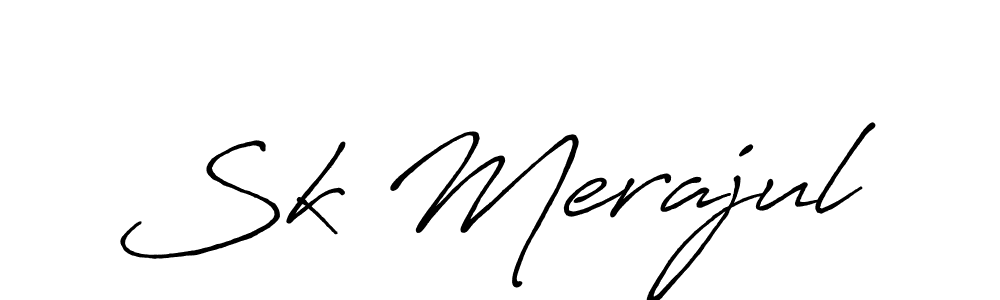 Also You can easily find your signature by using the search form. We will create Sk Merajul name handwritten signature images for you free of cost using Antro_Vectra_Bolder sign style. Sk Merajul signature style 7 images and pictures png