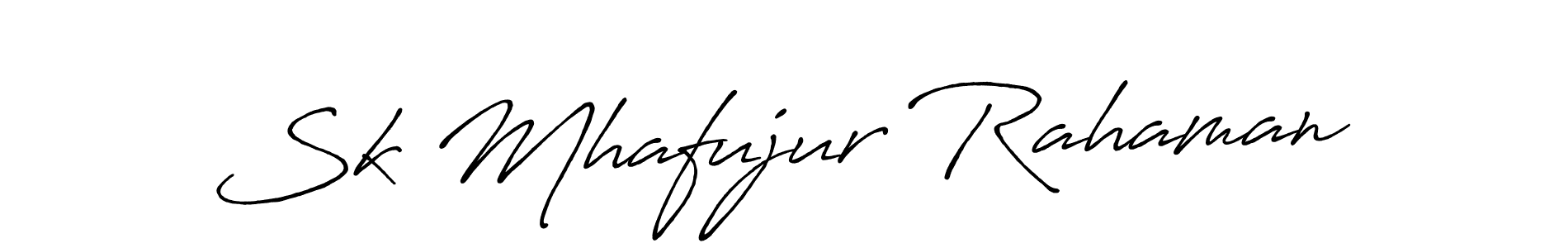 Also we have Sk Mhafujur Rahaman name is the best signature style. Create professional handwritten signature collection using Antro_Vectra_Bolder autograph style. Sk Mhafujur Rahaman signature style 7 images and pictures png