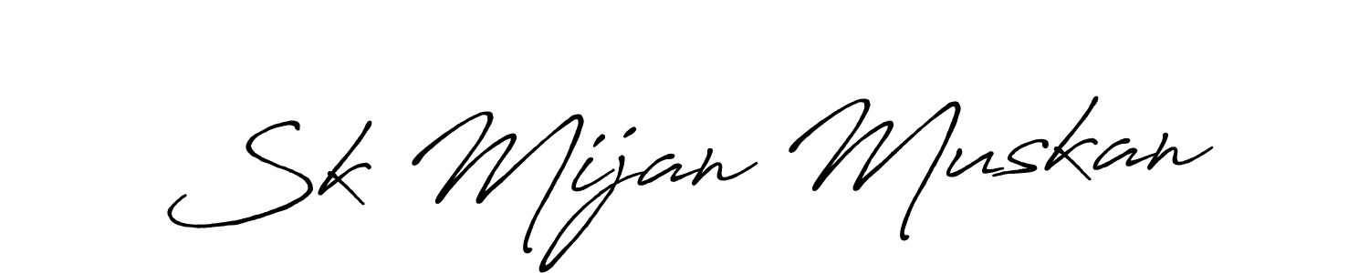 The best way (Antro_Vectra_Bolder) to make a short signature is to pick only two or three words in your name. The name Sk Mijan Muskan include a total of six letters. For converting this name. Sk Mijan Muskan signature style 7 images and pictures png