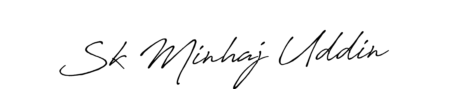 How to make Sk Minhaj Uddin signature? Antro_Vectra_Bolder is a professional autograph style. Create handwritten signature for Sk Minhaj Uddin name. Sk Minhaj Uddin signature style 7 images and pictures png