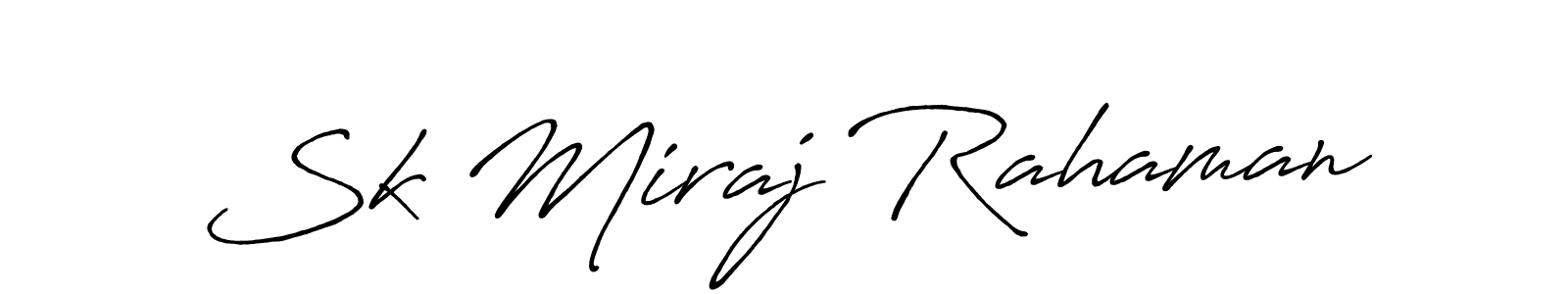 Make a beautiful signature design for name Sk Miraj Rahaman. With this signature (Antro_Vectra_Bolder) style, you can create a handwritten signature for free. Sk Miraj Rahaman signature style 7 images and pictures png