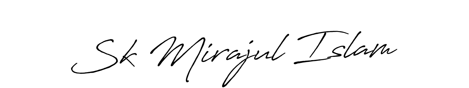 Make a beautiful signature design for name Sk Mirajul Islam. With this signature (Antro_Vectra_Bolder) style, you can create a handwritten signature for free. Sk Mirajul Islam signature style 7 images and pictures png