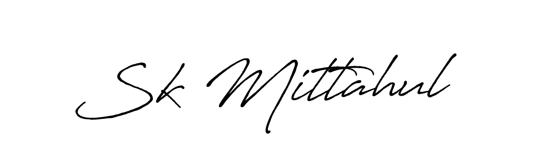 Create a beautiful signature design for name Sk Mittahul. With this signature (Antro_Vectra_Bolder) fonts, you can make a handwritten signature for free. Sk Mittahul signature style 7 images and pictures png