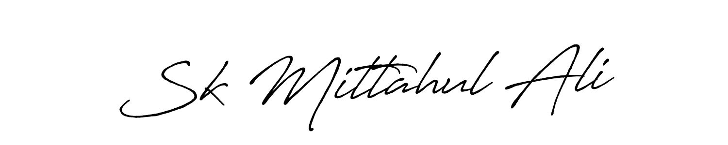 Make a beautiful signature design for name Sk Mittahul Ali. With this signature (Antro_Vectra_Bolder) style, you can create a handwritten signature for free. Sk Mittahul Ali signature style 7 images and pictures png