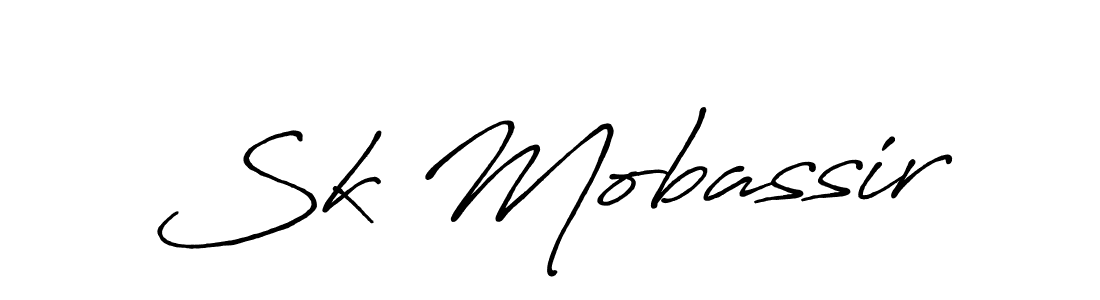 Make a beautiful signature design for name Sk Mobassir. With this signature (Antro_Vectra_Bolder) style, you can create a handwritten signature for free. Sk Mobassir signature style 7 images and pictures png