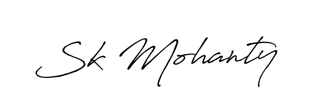 How to make Sk Mohanty name signature. Use Antro_Vectra_Bolder style for creating short signs online. This is the latest handwritten sign. Sk Mohanty signature style 7 images and pictures png