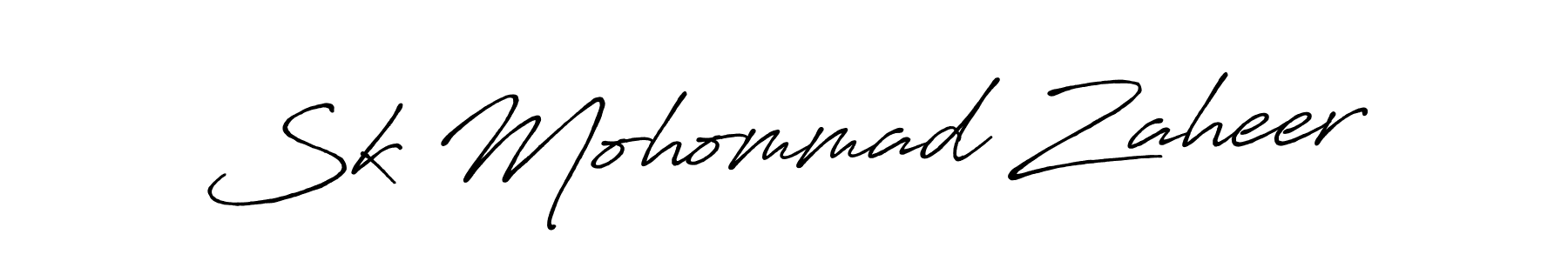 Use a signature maker to create a handwritten signature online. With this signature software, you can design (Antro_Vectra_Bolder) your own signature for name Sk Mohommad Zaheer. Sk Mohommad Zaheer signature style 7 images and pictures png