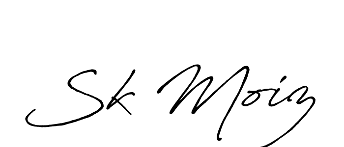 How to make Sk Moiz signature? Antro_Vectra_Bolder is a professional autograph style. Create handwritten signature for Sk Moiz name. Sk Moiz signature style 7 images and pictures png