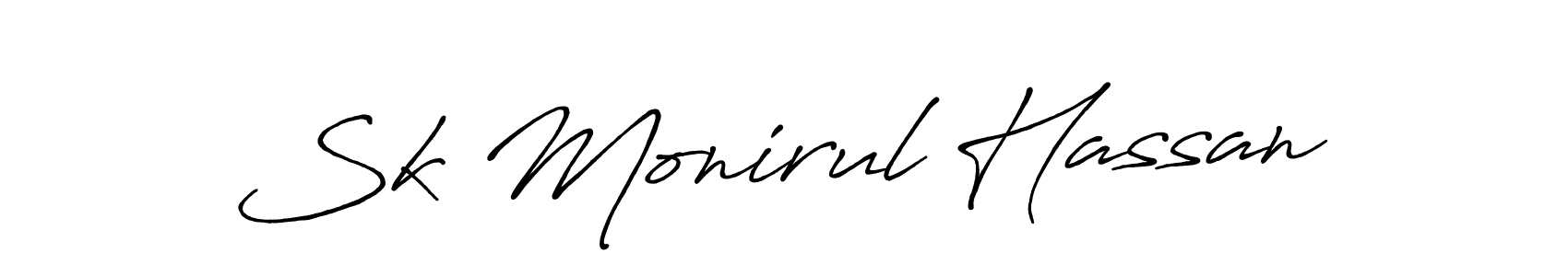 Also we have Sk Monirul Hassan name is the best signature style. Create professional handwritten signature collection using Antro_Vectra_Bolder autograph style. Sk Monirul Hassan signature style 7 images and pictures png