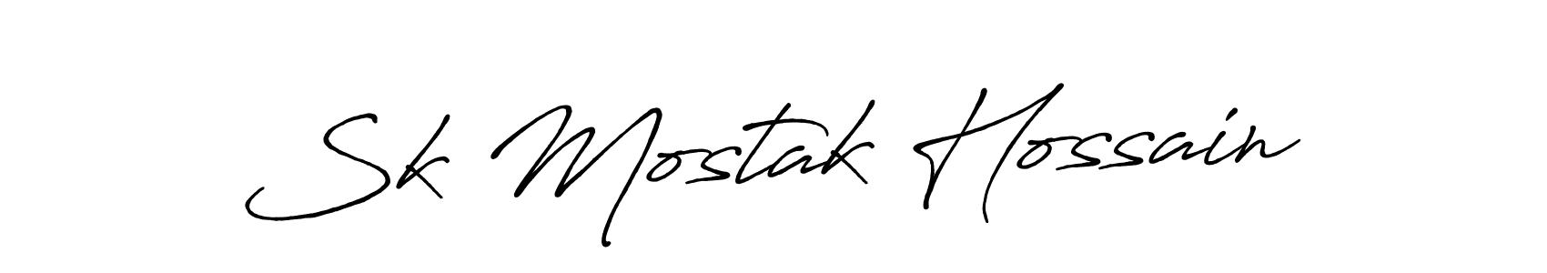 How to make Sk Mostak Hossain signature? Antro_Vectra_Bolder is a professional autograph style. Create handwritten signature for Sk Mostak Hossain name. Sk Mostak Hossain signature style 7 images and pictures png