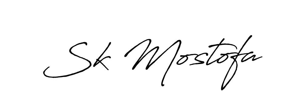 Design your own signature with our free online signature maker. With this signature software, you can create a handwritten (Antro_Vectra_Bolder) signature for name Sk Mostofa. Sk Mostofa signature style 7 images and pictures png