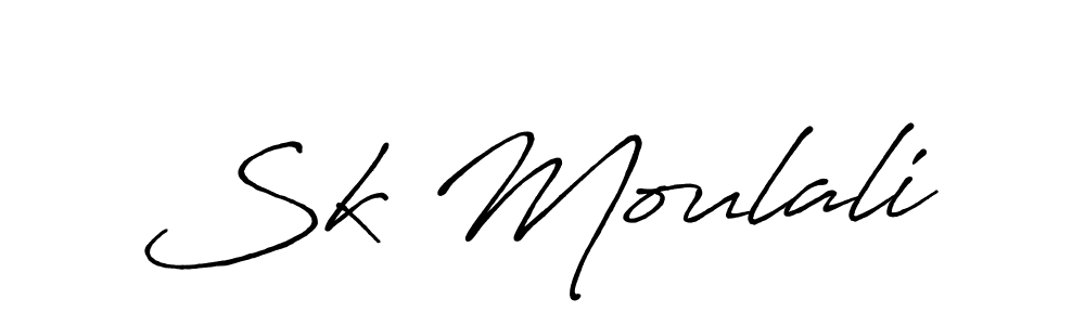 Make a beautiful signature design for name Sk Moulali. With this signature (Antro_Vectra_Bolder) style, you can create a handwritten signature for free. Sk Moulali signature style 7 images and pictures png