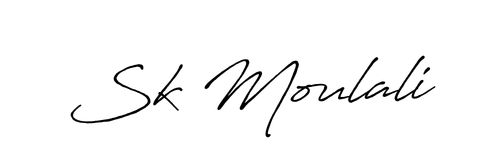 Use a signature maker to create a handwritten signature online. With this signature software, you can design (Antro_Vectra_Bolder) your own signature for name Sk Moulali. Sk Moulali signature style 7 images and pictures png