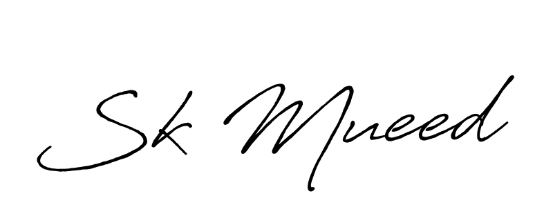 Use a signature maker to create a handwritten signature online. With this signature software, you can design (Antro_Vectra_Bolder) your own signature for name Sk Mueed. Sk Mueed signature style 7 images and pictures png