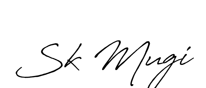 How to make Sk Mugi signature? Antro_Vectra_Bolder is a professional autograph style. Create handwritten signature for Sk Mugi name. Sk Mugi signature style 7 images and pictures png