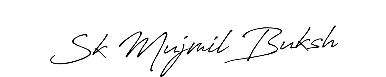 This is the best signature style for the Sk Mujmil Buksh name. Also you like these signature font (Antro_Vectra_Bolder). Mix name signature. Sk Mujmil Buksh signature style 7 images and pictures png