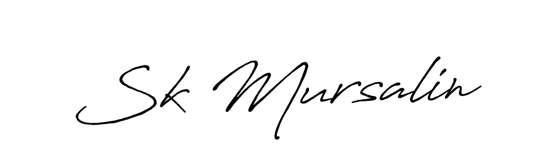 Also we have Sk Mursalin name is the best signature style. Create professional handwritten signature collection using Antro_Vectra_Bolder autograph style. Sk Mursalin signature style 7 images and pictures png