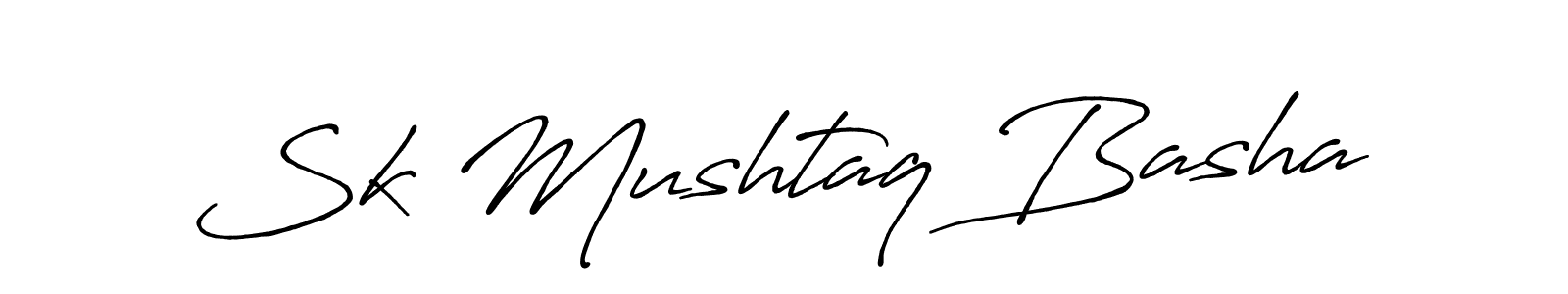 Use a signature maker to create a handwritten signature online. With this signature software, you can design (Antro_Vectra_Bolder) your own signature for name Sk Mushtaq Basha. Sk Mushtaq Basha signature style 7 images and pictures png