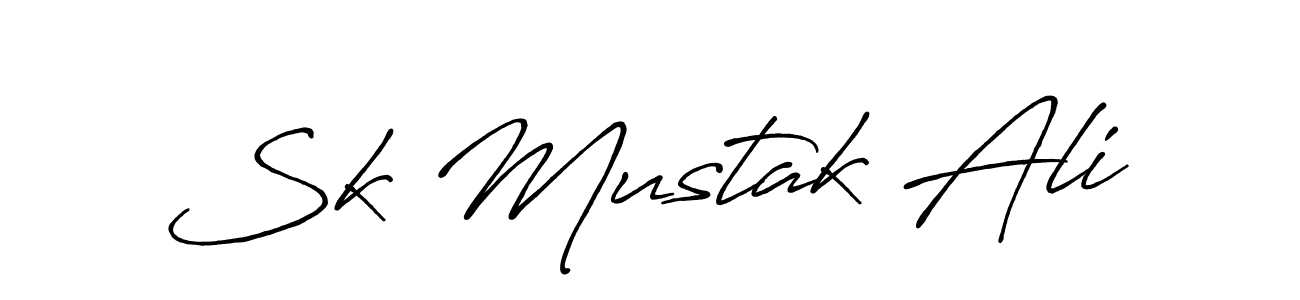 Create a beautiful signature design for name Sk Mustak Ali. With this signature (Antro_Vectra_Bolder) fonts, you can make a handwritten signature for free. Sk Mustak Ali signature style 7 images and pictures png