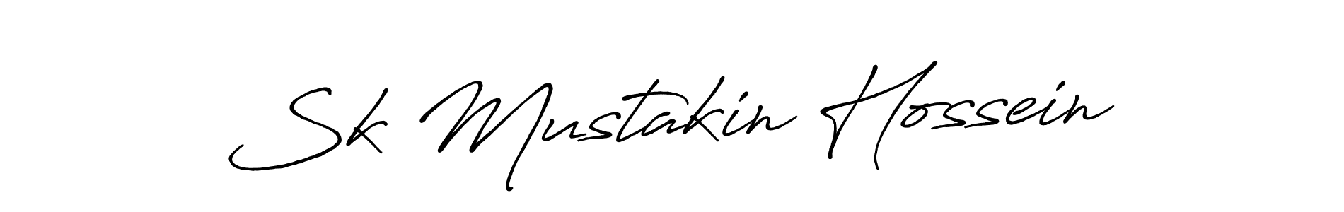 How to make Sk Mustakin Hossein signature? Antro_Vectra_Bolder is a professional autograph style. Create handwritten signature for Sk Mustakin Hossein name. Sk Mustakin Hossein signature style 7 images and pictures png